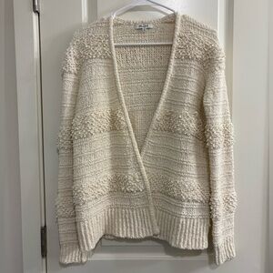 Madewell Cream Textured Oversized Women’s Open Cardigan